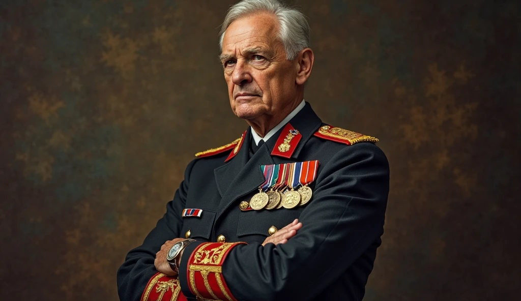 photo of taborgamer wearing a military uniform giving a speech on a podium, outside in a military parade, <lora:Sergey_Taboritsky_Lora_XL_v1:1>