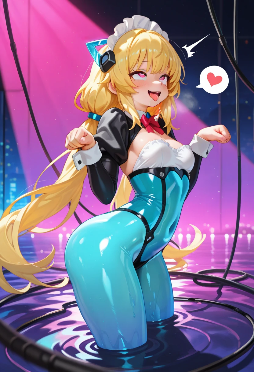 (masterpiece),(Highest quality),(Super detailed),(Best illustrations),(Best Shadow),(Absurd),(Detailed Background),(so beautiful), 16K, 8K,(Best illustrations),(Best Shadow), (so beautiful)angelabalzac, One person, alone, curby, , very long hair, , Blonde, blue eyes, expelled from paradise, , Star-shaped hair fastening, BlueGreen Headgear, low twintails, empty eyes, blank eyes, , , paw pose, Arched back, , , orgasm, afterglow, erotic smile, , , , , , , , Sexy posture, , , cross-eyed, rolling eyes, , , , , , , Open your mouth carelessly, , , saliva trail, , shiny skin, , , , , torogao, ahegao, BREAK, , Dramatic lighting, Psychedelic Background, Clear liquid, Oculogyric crisis, night, , , Torrent of Light, mysterious, spoken hearts,