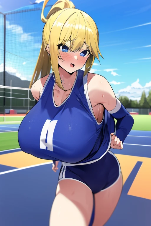 Ultra HD、Ultra high definition、Noise Reduction、perfection、Image quality adjustment、Balance Changes、Optimal Lighting、 corrections、Detail Correction、girl、18-year-old、((Gal、Blonde))、Camel Toe、Giant tit、Nipple Puffs、Cleavage、Plump、Super big breasts、Super big butt、Bubble butt、((Sexy shiny light blue tennis uniform)), Sun visor,
(Beautiful views), Daytime, (Tennis court:1.2), ((Sexy pose)), (Lips parted),Camel Toe、Giant tit、Nipple Puffs、Cleavage、Plump、Super big breasts、Super big butt、Bubble butt、((Lying on your back))、((((Super big breasts、Saggy breasts:1.7))))、((High leg swimsuit、Micro Shorts))、((Vagina Penis、Intense sex:1.4))、Moriman、Mons pubis、Semen、(creampie, How, , How splashing, How overflowing from vagina: 1.3)、((happiness、smile:1.3))、Tighten the vagina、Tight pussy、Pussy squeezing penis、Pregnant women
