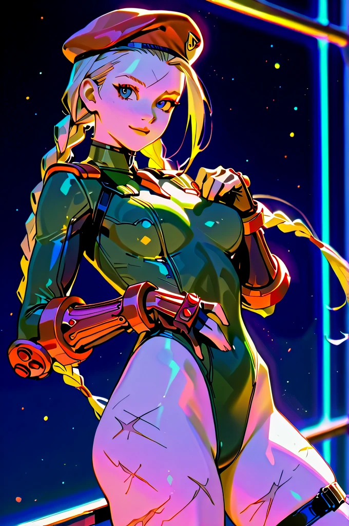 Cyborg girl, beautiful body, aesthetics of the female body, space robber, upholstered with leather belts, bright latex suit, bandages on the body, bandaged wounds, angry and preparing for battle, plastic bright armor details, tattoos on the body, full-length, full body, space, ship cabin, a lot of details, meticulous detailing, ultra detailing, the atmosphere of a good fairy tale