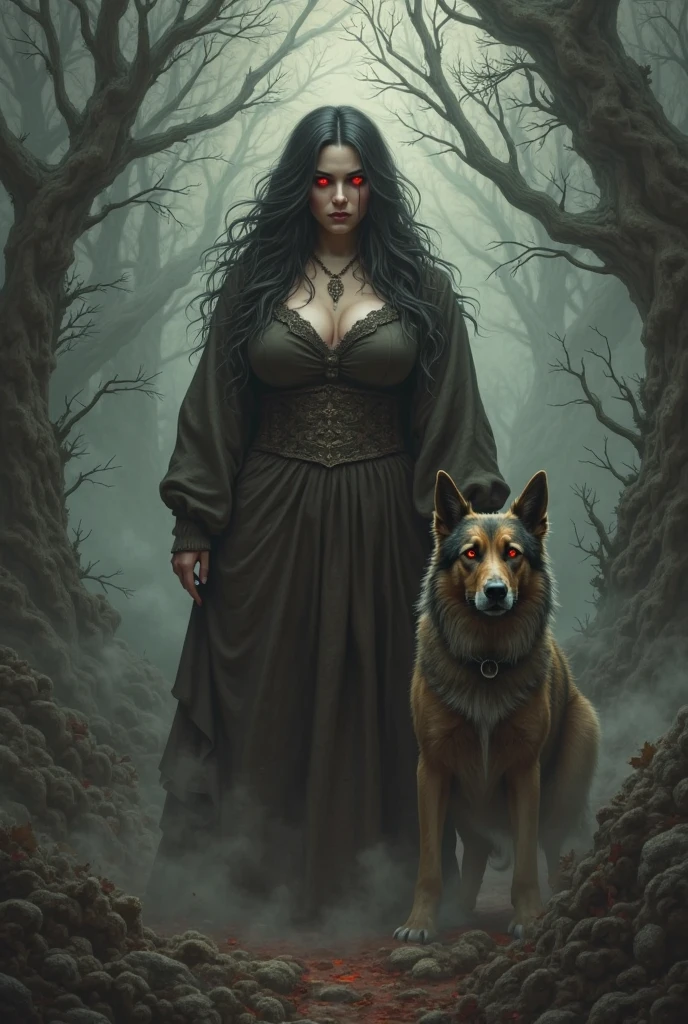 (horror) (damsel in distress) a pack of ravenous goblins with big eyes,small bodies,huge cannibal mouths (lots of jagged sharp teeth), chasing a scared human woman with big breasts,big butt,anglo features,tramp stamp tattoo,barefoot, battered and bloody, in a dark forest at night,(best quality,4k,8k,highres,masterpiece:1.2),ultra-detailed,(realistic,photorealistic,photo-realistic:1.37),dark fantasy,horror,surreal,chiaroscuro lighting,moody atmosphere,dramatic lighting (show all of her head to toe)