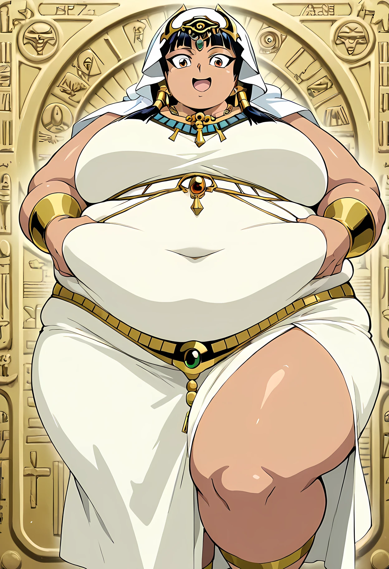 Ahsoka Tano, 1woman, Orange skin, Arabian dancer outfit, chubby, curvy, long lekku, embarrassed, overweight, fat belly, embarrassed about her weight. fat, thick thighs. obese, wide hips, wide, rotund, long lekku. inside a palace. large cleavage, thick thighs, long hair, long montral. wid hips, fully orange skin, blue arabian dancer outfit. curvy. very wide hips. very long lekku, very long hair. bright orange skin, fat belly.