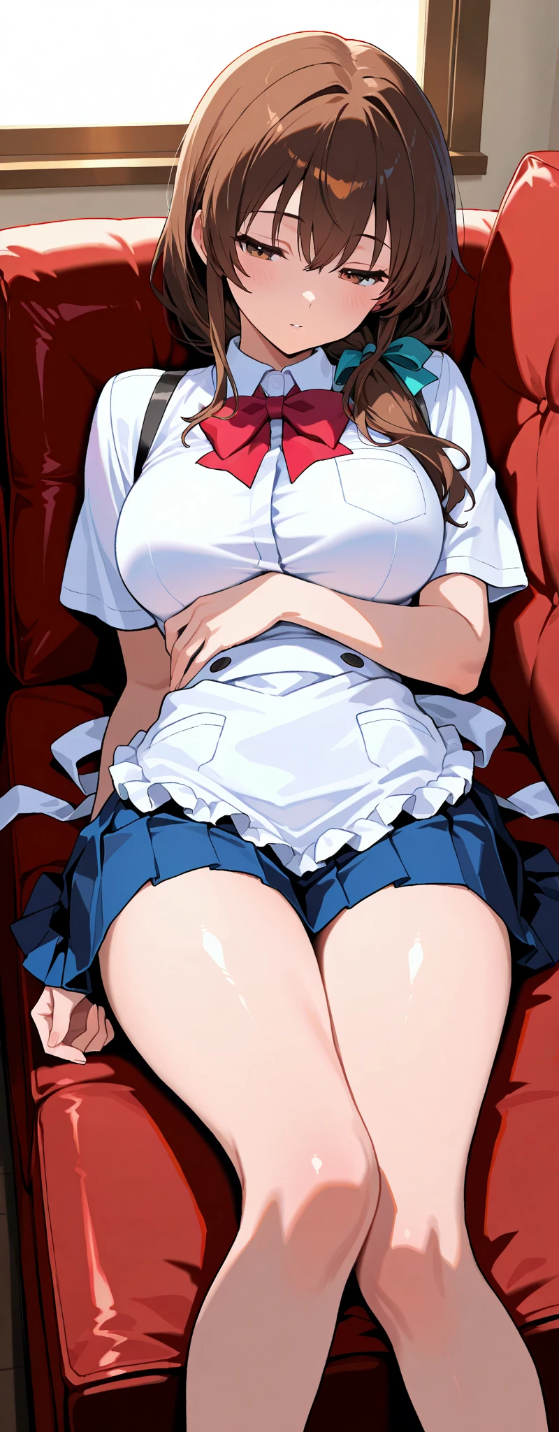 (Huge huge boobs), High Resolution, One Girl, Marl, solo, String Bikini, Daiwa Scarlet(umamusume), White knee-highs, Twin tails, Very long hair, Brown haired, Horseshoe ornament, Hair Intake, Tierra, tooth, Akame, Bans, Embarrassed face, low body Spread your legs Almost naked Ahegao Inviting ejaculation Bitch