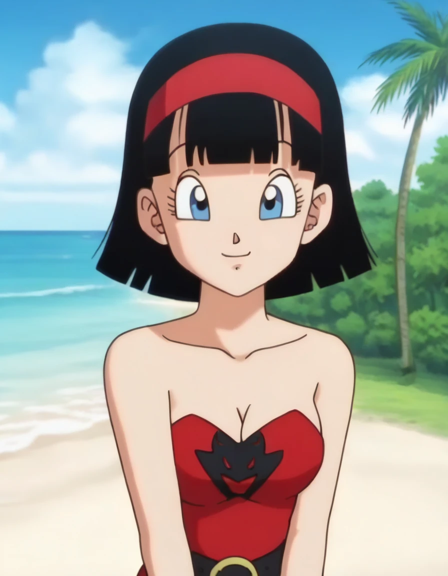 (dark theme:0.9), zvezdochka, 1girl, solo, black hair, earrings, jewelry, ponytail, red dress, blue eyes, sleeveless, short hair, black eyes <lora:zvezdochka:0.55>
beach, (pink panties:1.2), (hdr:1.22), muted colors, complex background, hyperrealism, hyperdetailed, amandine van ray, (intricate details:0.9), (hdr, hyperdetailed:1.2)