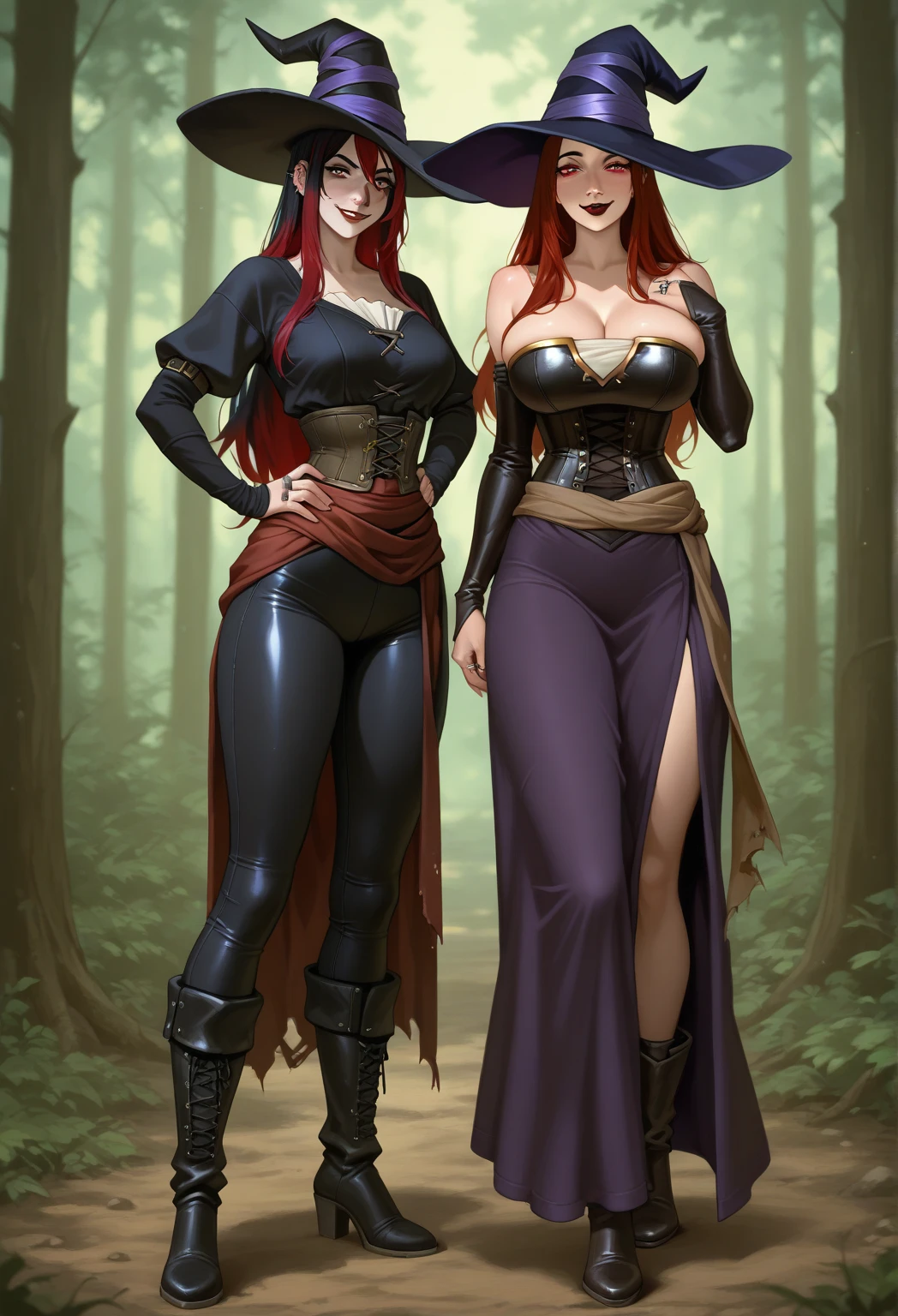 3 girls, Dragon Women, full body