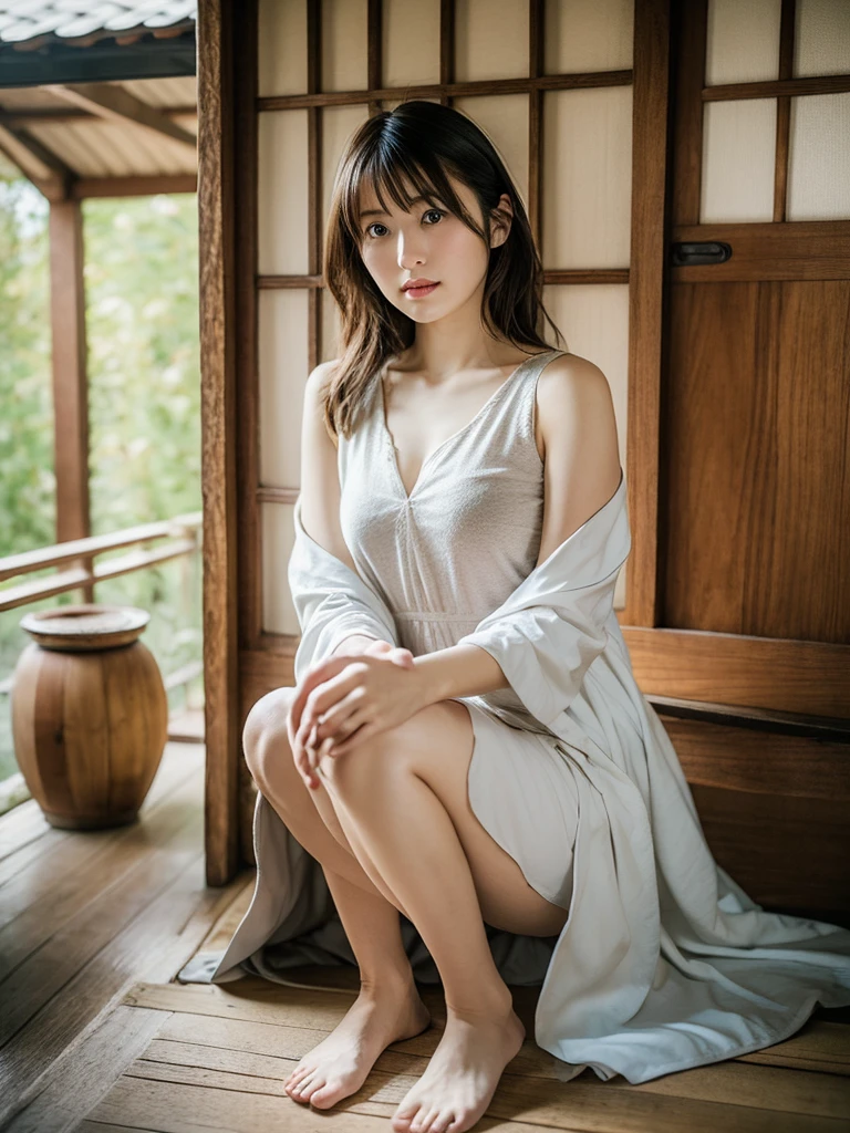 masterpiece, highest quality, 4K, Ultra-high resolution, mishoujo, Painting, Beautiful eyes and fine face, figure, Beautiful details, high resolution figure, Shine_white_particle, One girl, Small breasts、Large Breasts、High 、Japanese、Japanese Idols、A kind smile、