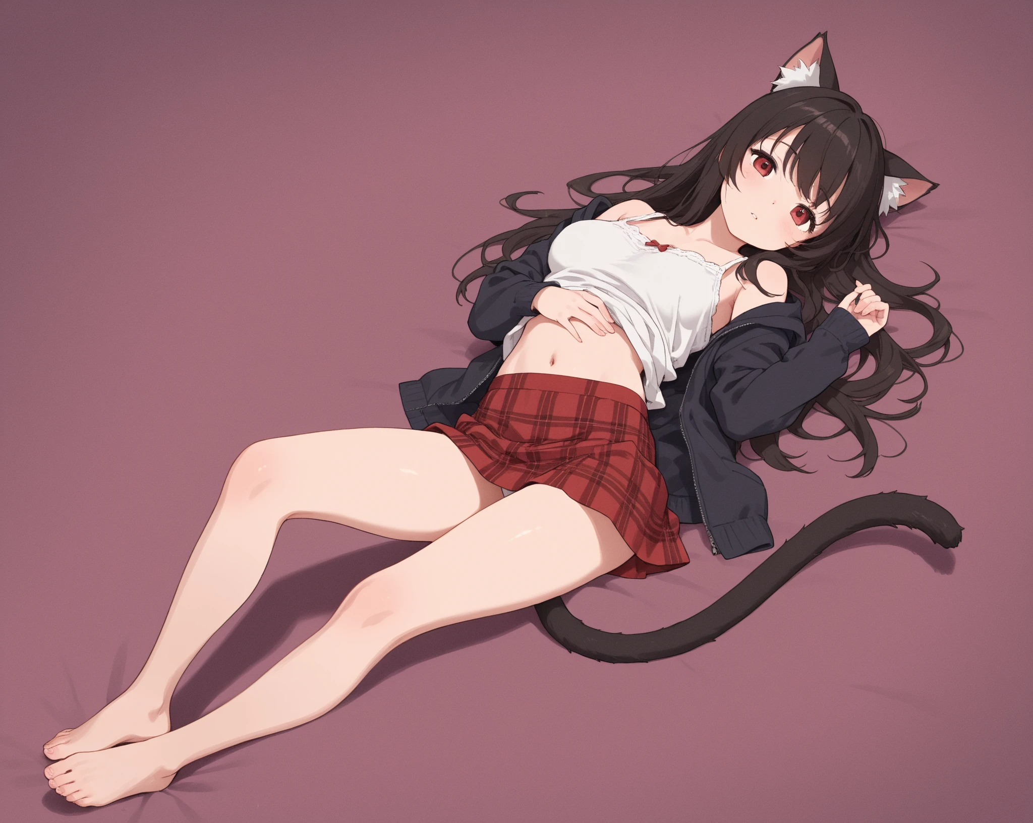 1girll, Exuberant hair, Werewolf girl,The body of a wolf,Medium breasts, school uniform, , (hairy chest:1.5),hairy skin