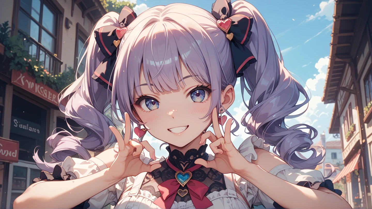 1个Giant Breast Girl,heart shaped hands,maam, Akwa, Striped hair,