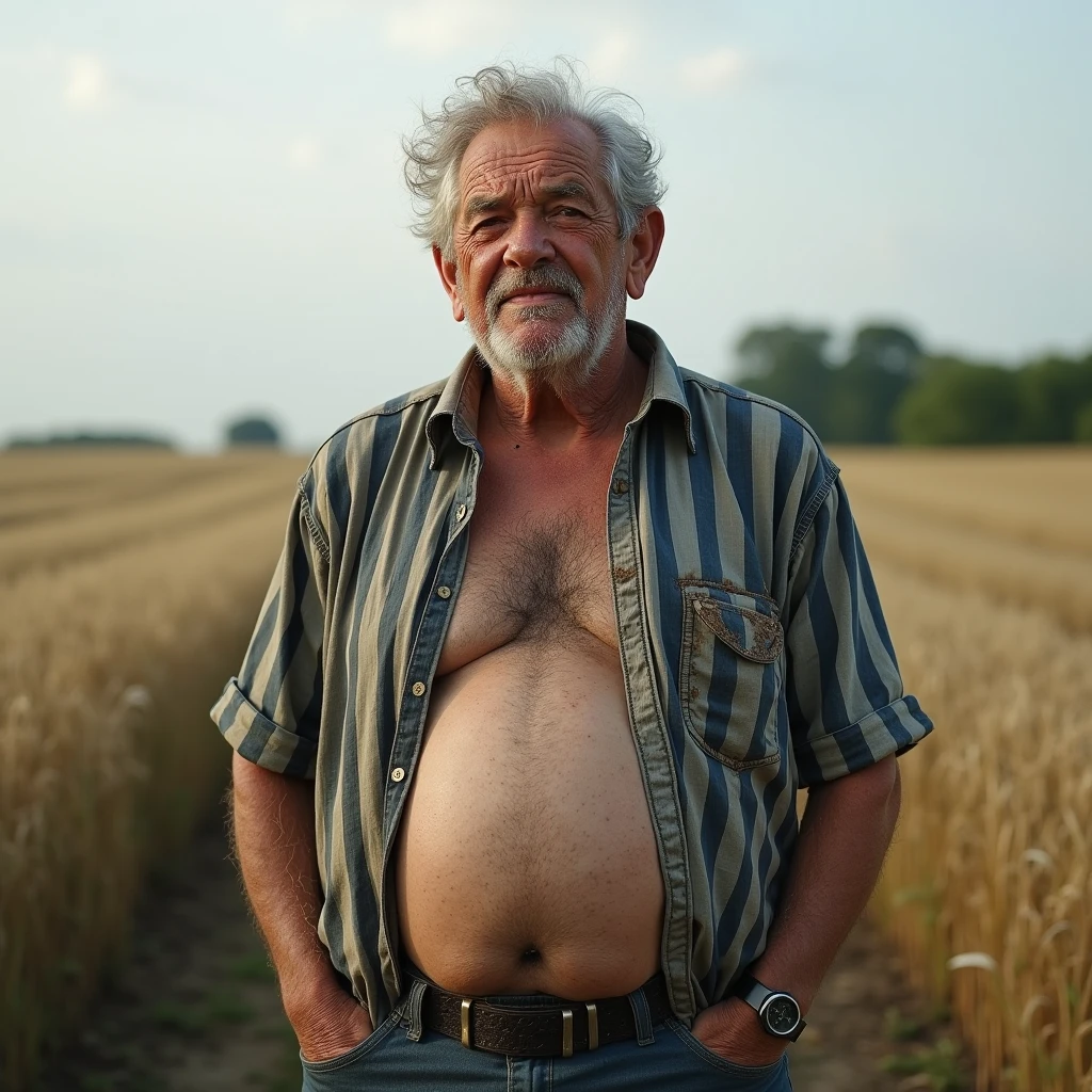 man naked old man round belly dirty old man lewd laughing &quot;old gort&quot; giving blowjob close up of face