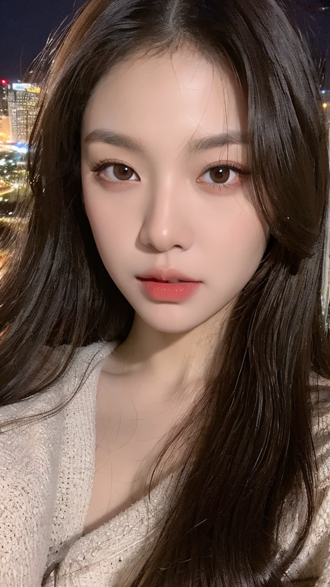 ((Realistic lighting、top-quality、8K、masterpiece:1.3))、Clear focus:1.2、1girl in、flawless beauty:1.4、、Neat and clean clothing、One-piece clothes、Superfine Face、Narrow-eyed、double eyelid、lighting like a movie、photos realistic、28 year old、Face like a K-pop idol、white backgrounid、Gray background、Mature Woman、Classy makeup、Angle of pull、length hair、Longhaire、Long hair、Straight hair、Korea person、Rolled hair