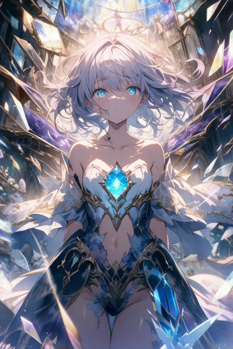 Craft a pixel art marvel showcasing a fairy crackling with thunderous energy, her form illuminated by the raw power she wields. With lightning coursing through her veins, she exudes an electrifying presence, her wings ablaze with pulsating bolts of energy. Vibrant hues of blue and white intertwine with her ethereal form, creating a captivating spectacle. With a determined gaze, she surveys the landscape below, her thunderous powers ready to be unleashed upon any who dare to