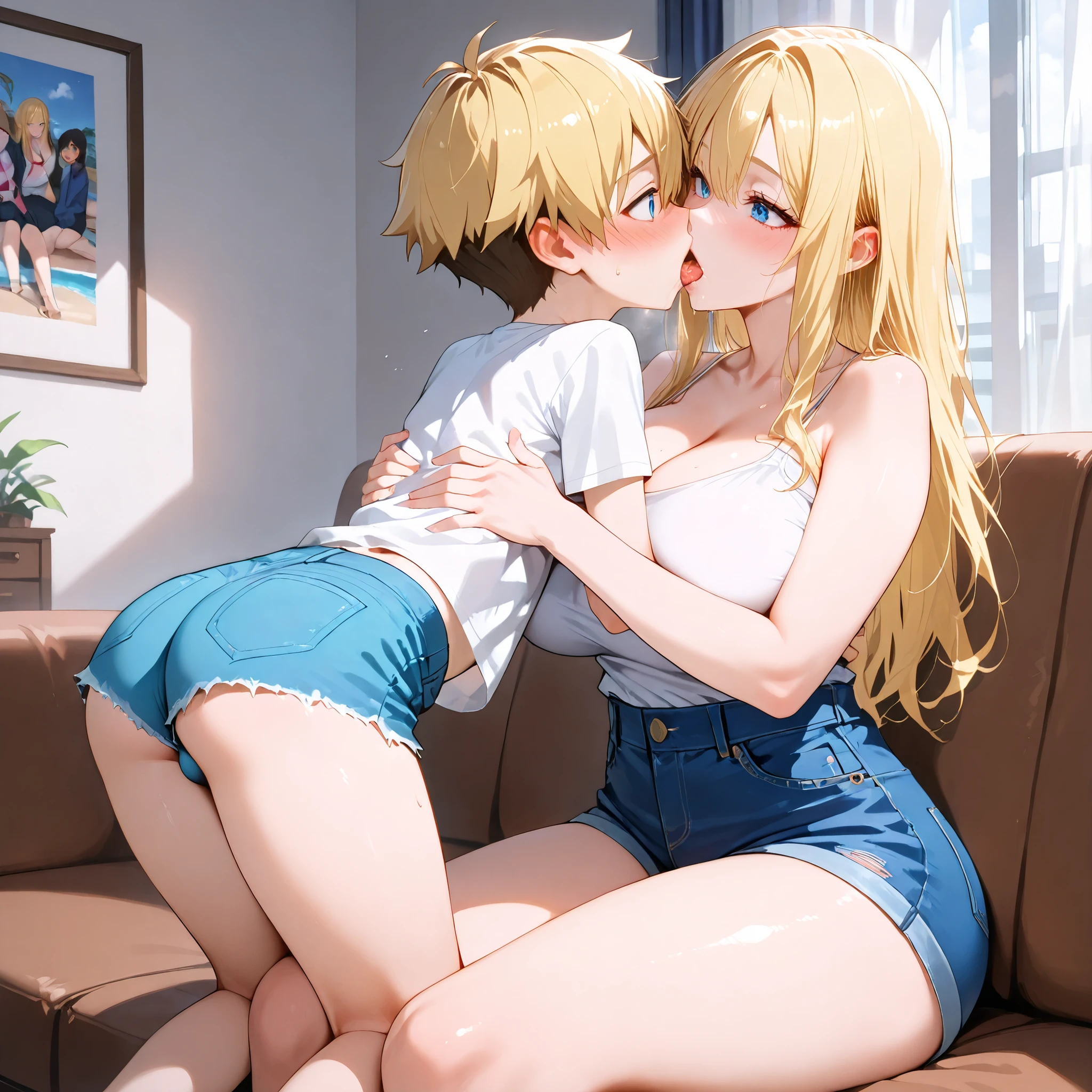 photo realistic, (masterpiece,best quality:1.4),(8k,raw photo,photo realistic:1.2), detailed skin,detailed face,(1boy and 1girl,having fuck:1.8),doggy-style,on bed, 1girl,cute face, little girl, Not Safe for Work, alice in the wonderland、cute little Girl、Completely naked、blond hear、No panties、Wavy Hair、blue eyes、10year old、all-fours、Pussy、Wet Pussy、sigh、anal、anus、with spreading legs、spread your pussy with your hands、happy、smile、 NSFW、SEX、shairband、No pants、fullnude、The clothes are fluffy、taking down my pants、tits out、Small、Spread your、show off nipple,from directly below,vagina,crouching,curvy,pussy,