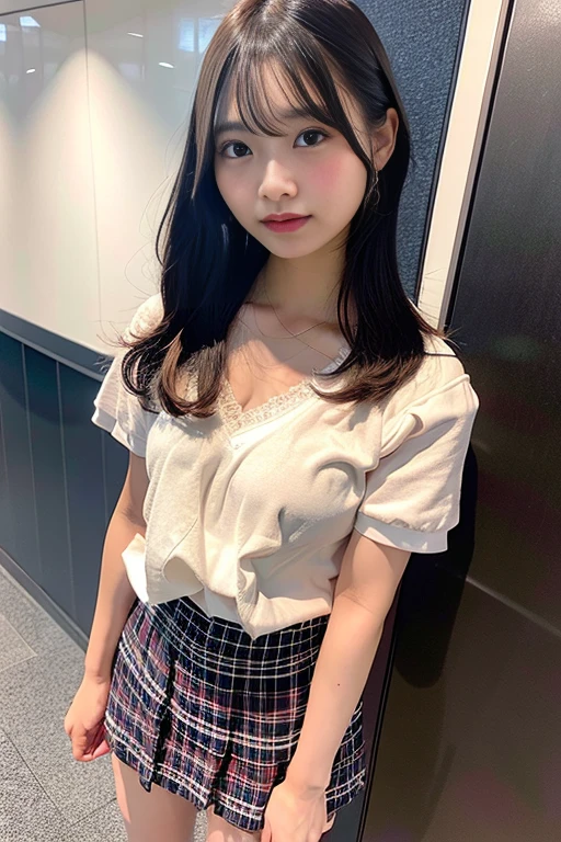 (((Leg spread)))、Panties in full view、Vulgarity、Obscene、Ecstasy、(masterpiece、Highest quality:1.2)、8k、A -yeld stitting alone on a bench seat..、85mm、Official Art、RAW Photos、Confused、White shirt、Pretty face、Upper body portrait from the knees up、violet、Gardenia、beautiful girl、、(Navy Pleated Skirt) :1.1)、Squeeze the waist、Thighs, Thighs, Thighs, Thighs、Short sleeve、Inside the train、sit on bench seat、Audience'Perspective、funny Face、Heavy makeup、Heavy makeup、(smile:0.4)、Film Grain、chromatic aberration、Sharp focus、Face Light、Bright lighting、Teen、Detailed face、Background blur、(Dark red tie:1.1)、Whole Body Ezbian、Leg spread、squat