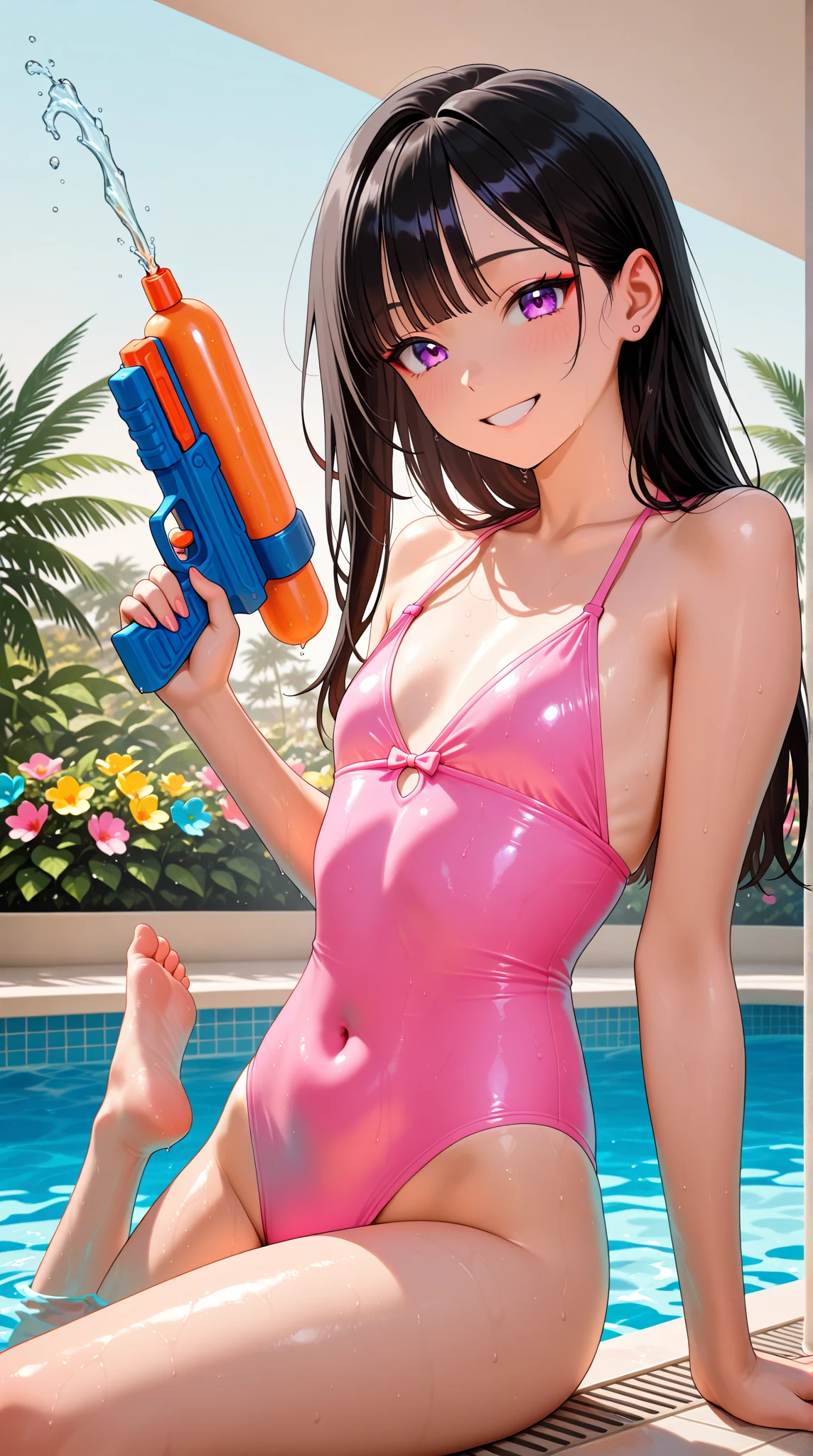 Magazine Cover,Legendary Flower,School Swimsuit,collar, Blindfold,Watering the flower,Beep beep beep,Sweaty skin,garden,Gonzo Porn