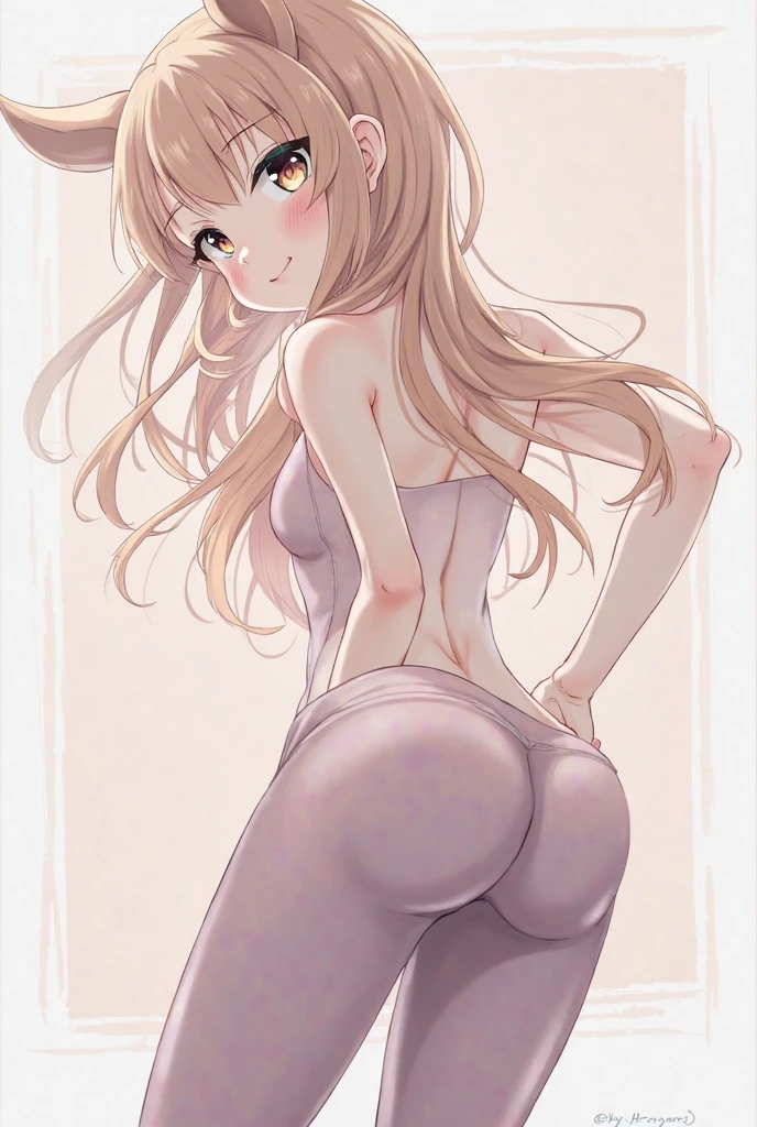 A fully nude woman in anime style