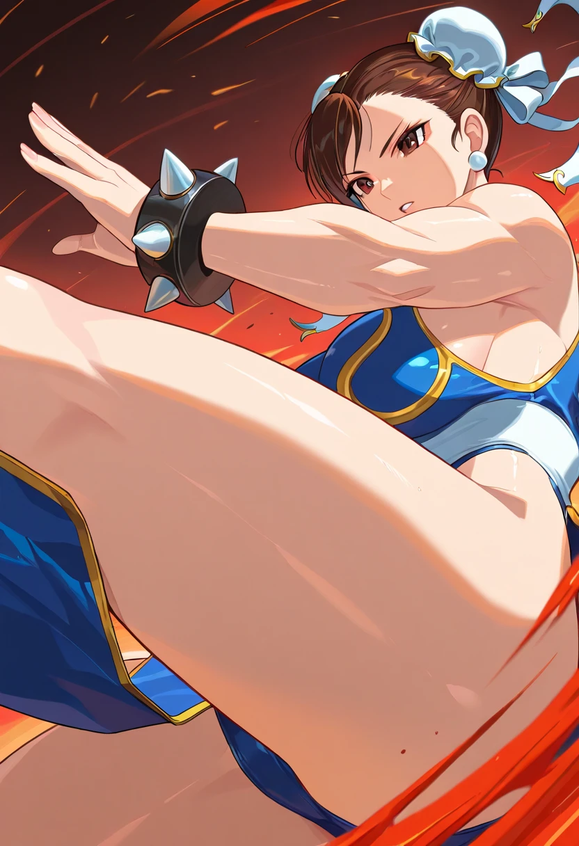 ultra-detail, explicit, Beautiful body, Beautiful Nose, Beautiful character design, Perfect Eyes, perfect face, ultra highres, 10, beautiful legs, Perfect Legs, Good hands, perfect hands, masterpiece, bestquality, high-detail, illustration, Absurd, Street Fighter, doll set, Chadaloo Doll, doll set, youthful, multiple youthful, expressionless, empty eyes, looking at the audience, Red Gloves, Emotionless., black latex, corruption, Mind control, Female Warrior, Full body, Hypnosis, unhappy trance, Full body suit, Rubber bodysuit, Both arms are at the sides., standตัวตรง, obey, perfect female body, extremely glossy latex, Hypnosis, hypnoLora, empty eyes, Mind Control Devices, Poses, docile_Pose, slave, headgear, necktie, standตัวตรง, stand, stand at attention, headgear, necktie, belt,  latex, Rubber bodysuit, brunette hair, thighhighs, garter belt, Combat stances, Short Hair Hair, Iwakura Lane, Serial Experiment Lain, Brown eyes