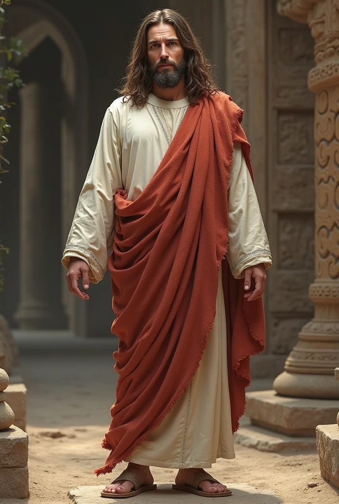 Jesus of Nazareth dressed in red