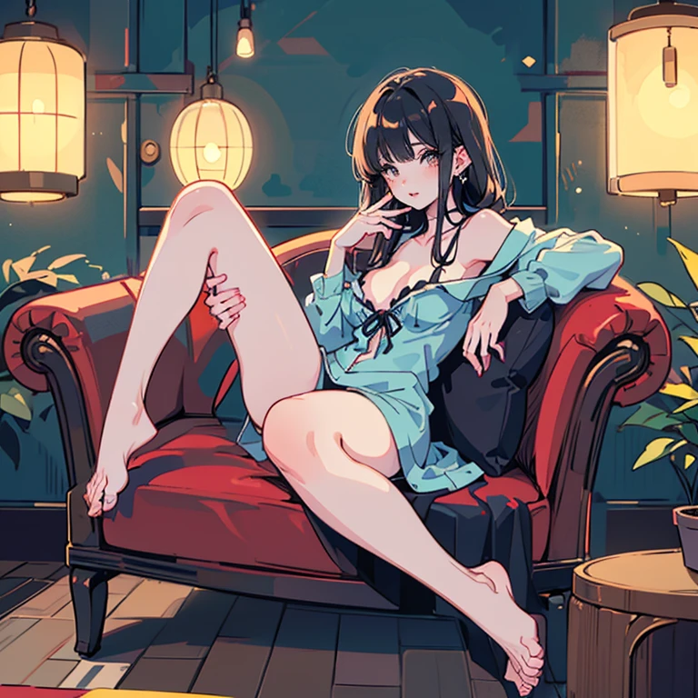 Full size image of mikasa Ackerman dressed in high heels and sexy bikini