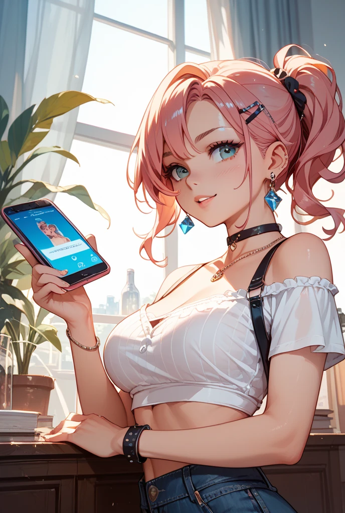 araffe asian woman holding a card and a cell phone, 奈良美智, sakimichan, ❤🔥🍄🌪, shiori teshirogi, trending at cgstation, deayami kojima, chiho, cutecore, ssr card, ayami kojima amano, shinsui ito