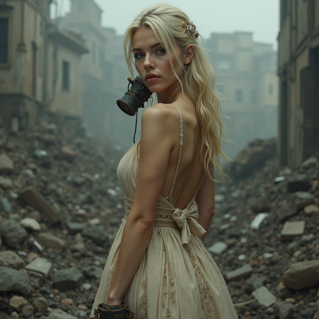 masterpiece, ultra detailed, 8K, Raw photo, Realistic light, Cinematic composition, Realistic face, Realistic skin, (woman from Ukraine), (torn and dirty traditional clothes), cute sexy, pleasure, perfect anatomy, war, cinematic, medieval village, nightfall