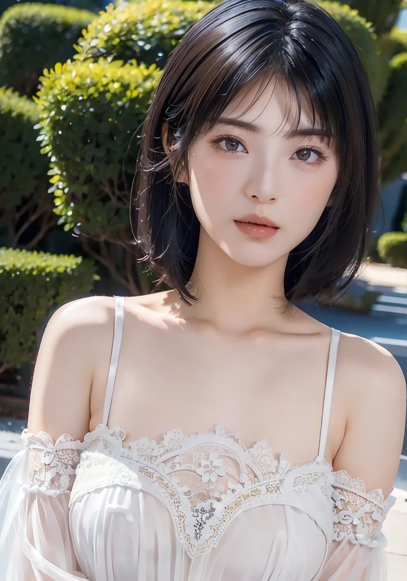 ((sfw: 1.4)), ((detailed face, professional photography)), ((sfw, corset top, earrings, necklac,, extra short hair, sidelocks-hair, 1 Girl)), Ultra High Resolution, (Realistic: 1.4), RAW Photo, Best Quality, (Photorealistic Stick), Focus, Soft Light, (()), ((Japanese)), (( (young face))), (surface), (depth of field), masterpiece, (realistic), woman, bangs, ((1 girl))