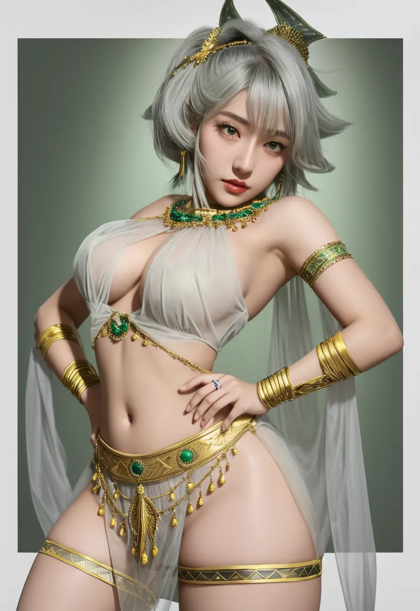 (masterpieces),ultra detailed,8k,HD, women, very beautiful, very sexy, dynamic ethnicity, white or silver hair color, Bright blue eyes, dynamic hair style, dynamic poses, gold and silver ornaments
