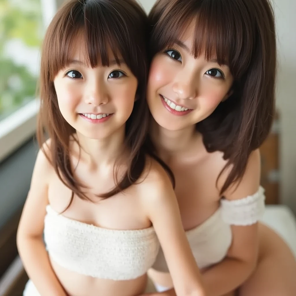 10-year-old bread、10 year old girl with short hair. Show me the smallest breasts and vaginal and smileys.