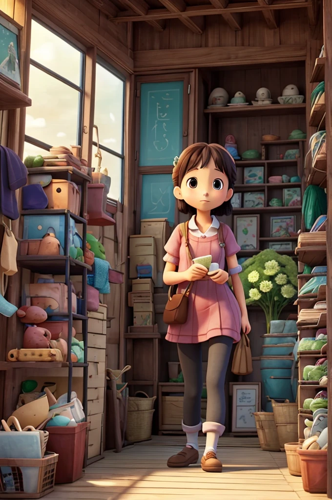 ９age、female、Large head、shopping