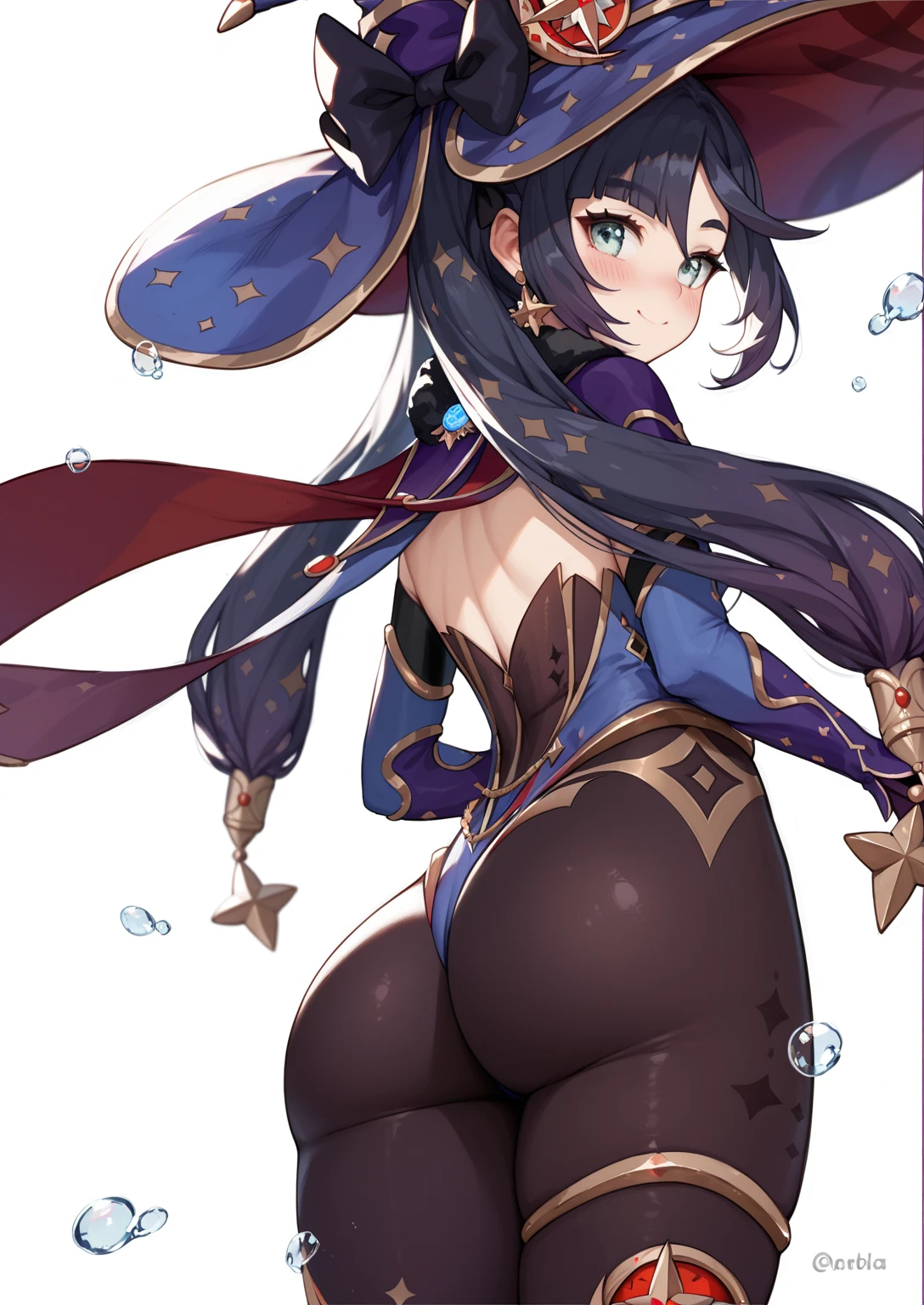 mona, genshin impact, beautiful, ass from behind