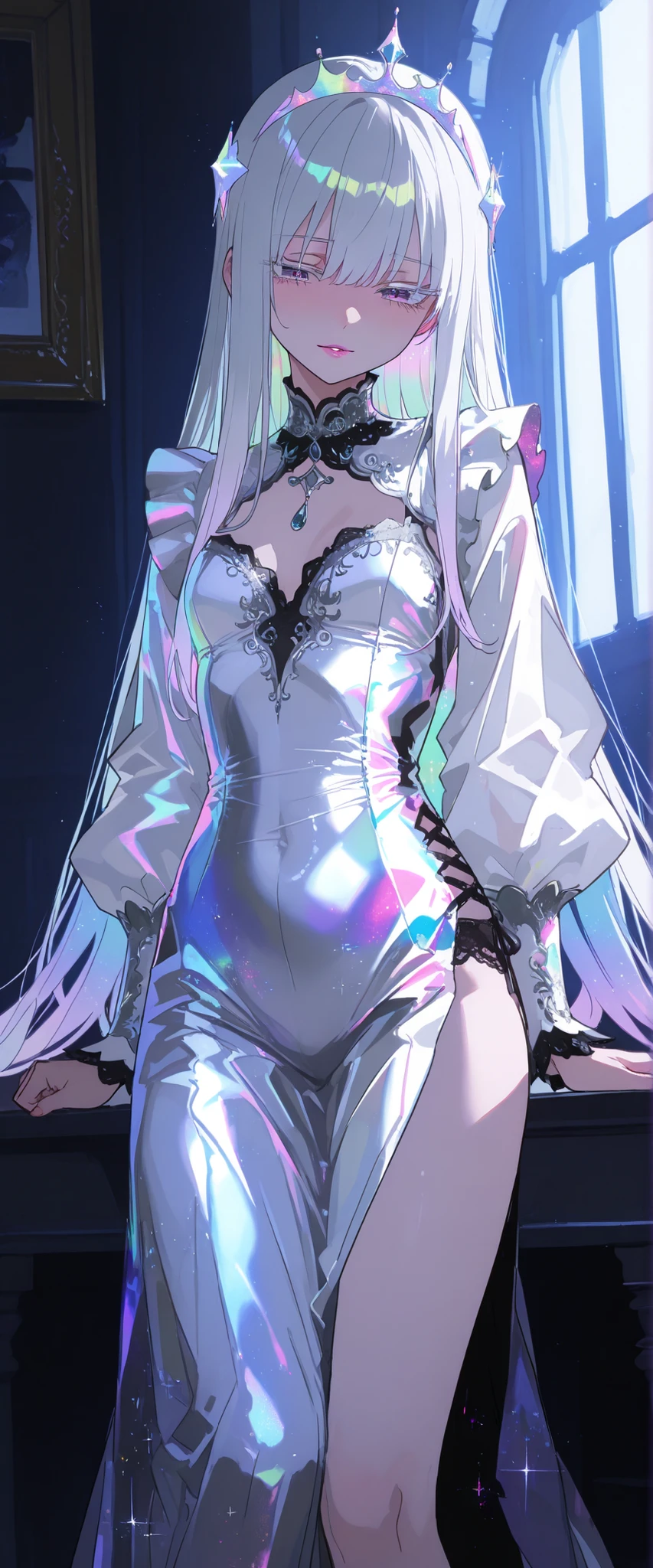 Ariana Grande in Sexy Nightgown ,mostrando su lingerie white, (fishnet lace nightgown:1.4), (fondo ciudad Tokio cyberpunkAI noche colors:1.4) ,panties White sexy,  (Ojos sutiles y hermosos :1.1), ,More detailed 8K.motor irreal:1.4,UHD,La mejor calidad:1.4, fotorrealista:1.4, textura de la piel:1.4, obra maestra:1.8,obra-prima, mejor calidad,objeto Objeto], (detailed face features:1.3),((Las proporciones correctas)),convexo，(Dedos de camello)，(fishnet neon white:1.4), Obra maestra inmejorable, Ultra foto realsisim , Ilustraciones perfectas , Detalles intrincados , La mejor calidad, cabello azul largo,