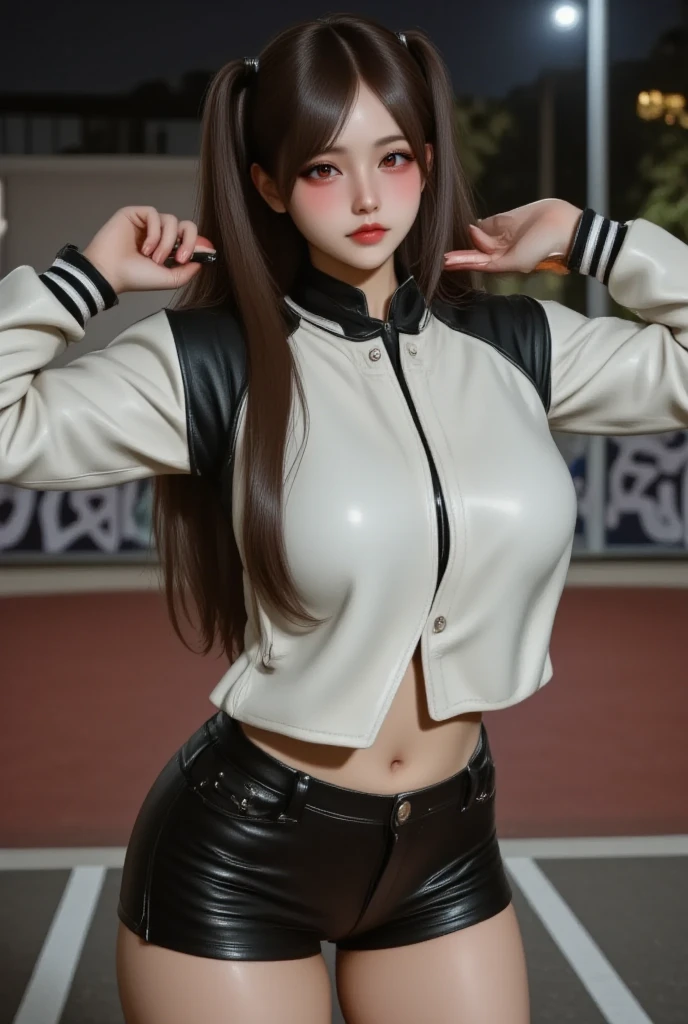 Happy smile, perfect, detailed, realistic, detailed nipples, translucent clothes, transparent clothes, shiny oily skin, detailed fingers, detailed hands, beautiful vagina, tight clothes, clear eyes