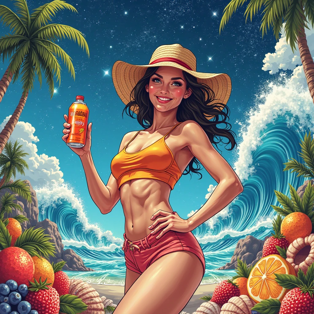 captures the essence of the image by combining the elements of a woman in a bikini and a joyful expression while being in the water. It evokes a sense of fun, relaxation, and enjoying the sunny outdoors. This hashtag would likely be used in social media posts sharing similar images of people enjoying summer activities in the water, such as swimming, beach trips, or pool parties.