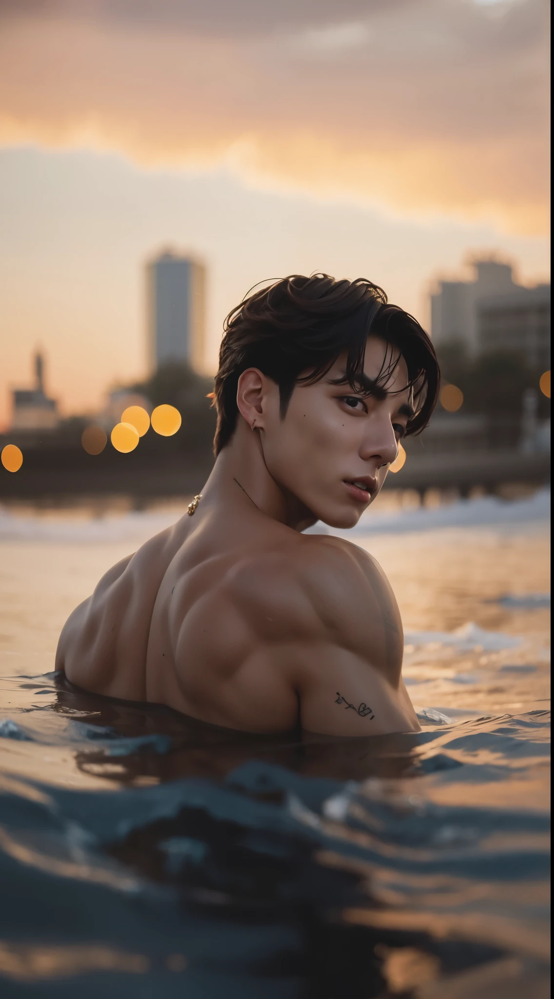 JUNGKOOK BTS, muscular and marked