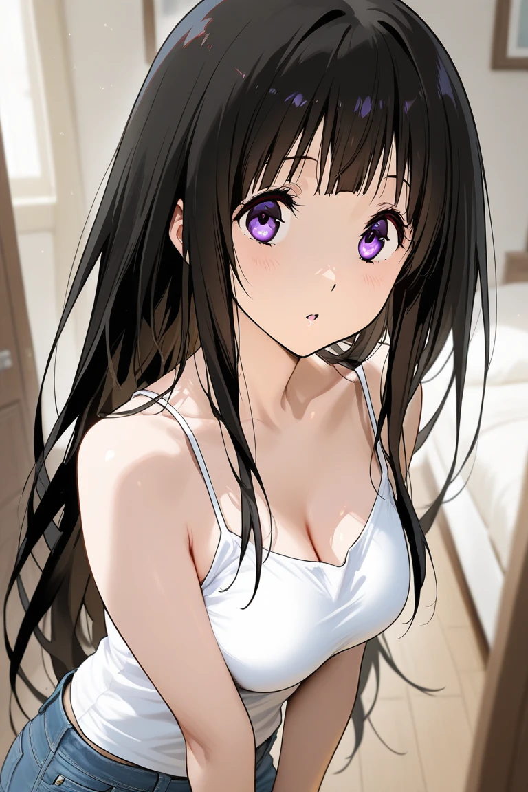 ,small breasts,slimy skin,black long hair,teary eyes,,licking penis,anime scene,high quality,...