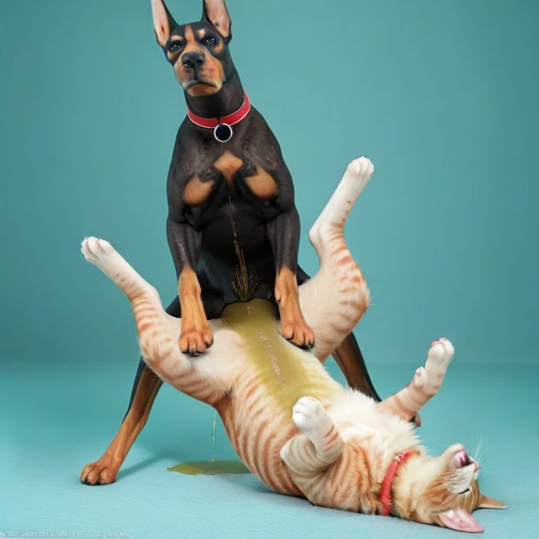 masterpiece, high quality, realistic, detailed background, (((elephant, dog))), (feral), (((wide hips))), ((((dog under elephant, dog deepthroat equine penis, side view, oral, huge balls, elephant standing on top of dog deepthroat, elephant standing, on table)))), (masterpiece), best quality, 4k, 2k, ((((feral, duo, anal, deepthroat)))), (((((dog, feral, oral, dog oral cum, dog on back, paw, dog legs up, dog anus )))))