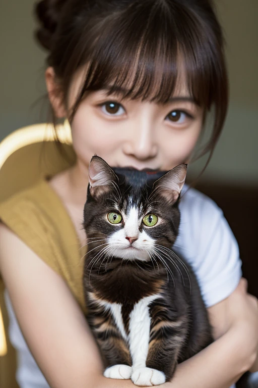 A cute image with a cat that says I love you very much 