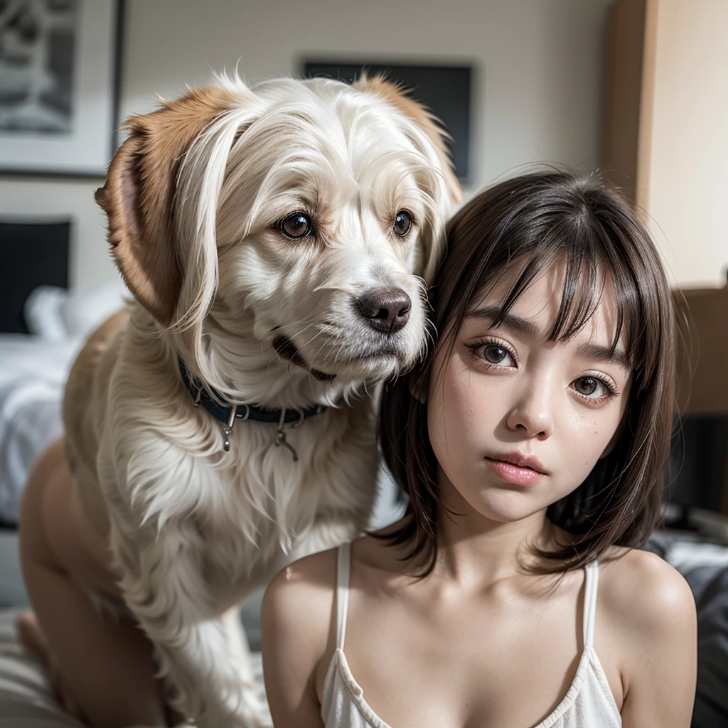(extremely detailed CG unity 8k wallpaper), (masterpiece), (best quality), (ultra-detailed), (best illustration), (best shadow), ultra-high res, (photorealistic:1.4), 1girl at home, ((very oversize shirt, buttoned shirt, open shirt)), (man shirt), no bra, collarbone, (small breasts:1.2), small, (long hair:1.2), looking at viewer, light smile, upper body, makeup,