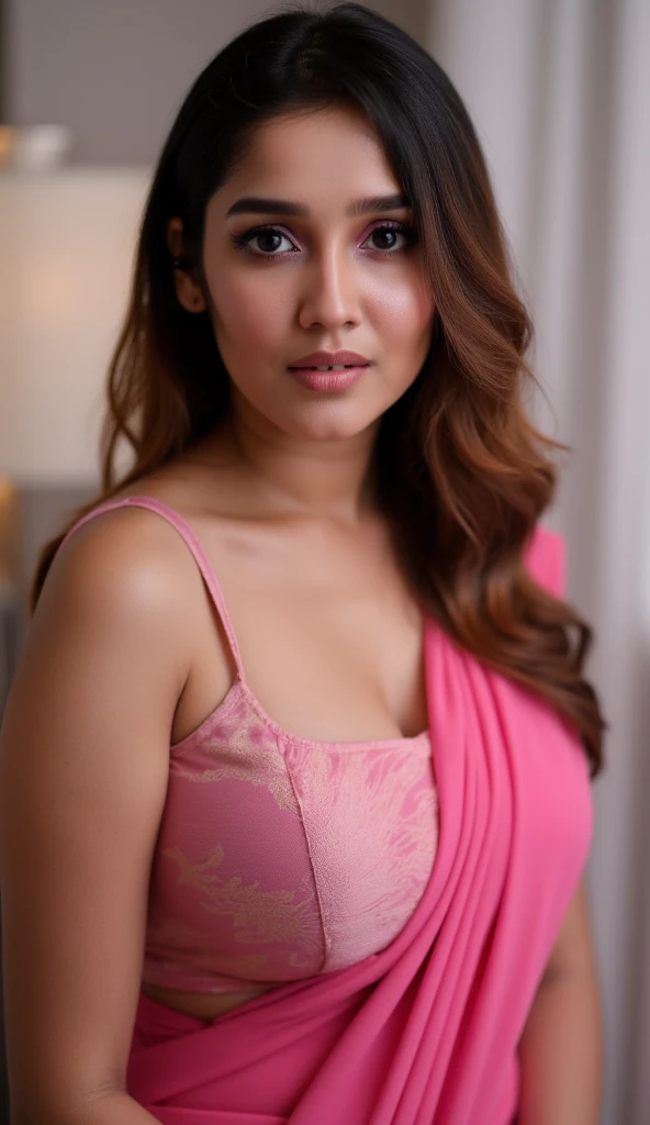 Selfie style photo of (((mrunhwx woman))) , (saree) (makeup:0.6), bedroom, ((high detailed skin, skin details)),messy shaggy long hair, sharp focus, volumetric light, hd, high quality, film grain, Sony F900 . 35mm photograph, film, bokeh, professional, 4k, highly detailed . emotional, harmonious, vignette, 4k epic detailed, shot on kodak, 35mm photo, sharp focus, high budget . emotional, harmonious, vignette, 4k epic detailed, shot on kodak, 35mm photo, sharp focus, high budget, cinemascope, moody, epic, gorgeous, film grain, grainy,, 4k epic detailed, shot on kodak, 35mm photo, sharp focus, high budget, fine detail, fancy atmosphere, glowing rich colors, winning grand composition, very coherent, ambient, perfect