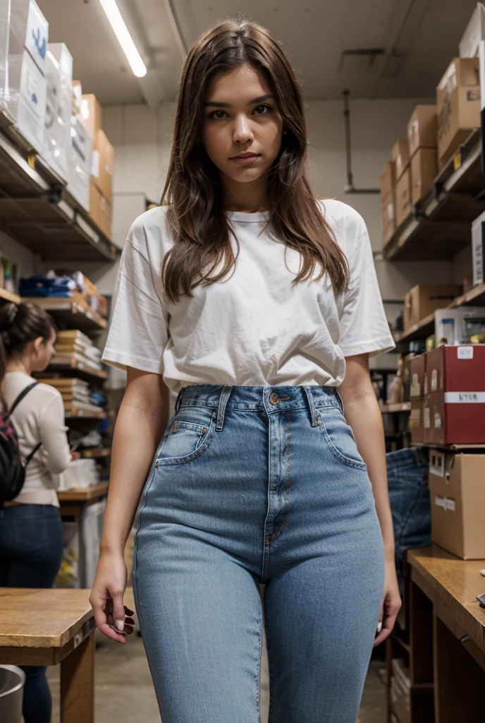 Image of person threading clothes in a warehouse, costal conuches and too much heat