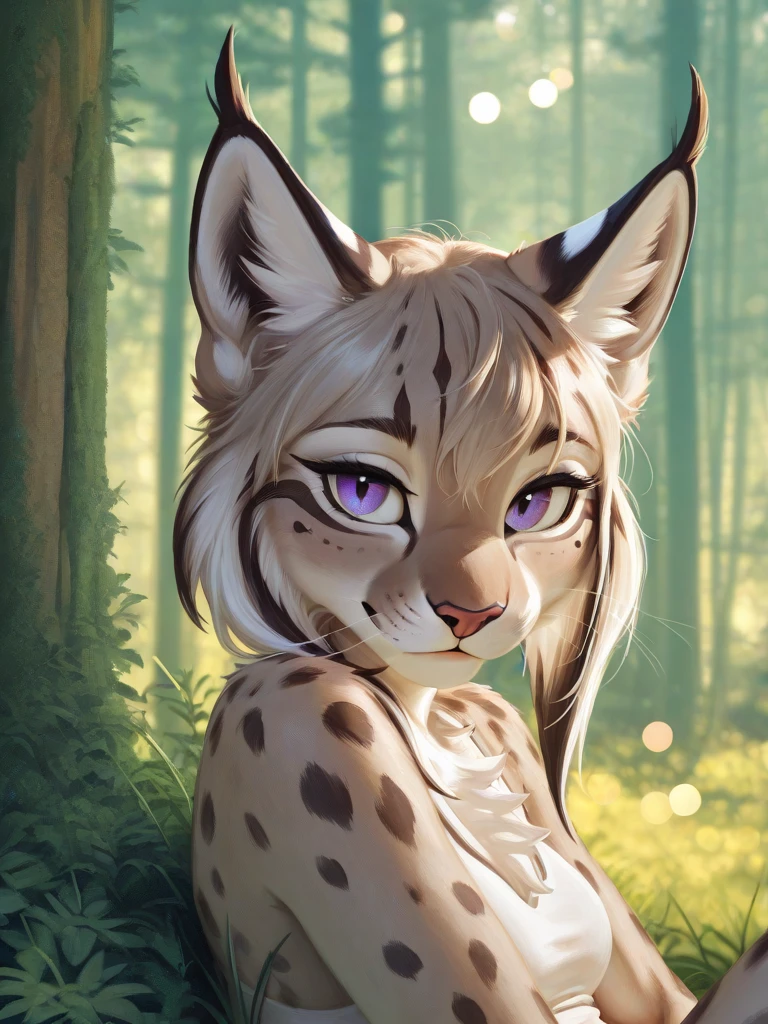 1girl, female lynx, round glasses, straight angle, a mesmerizing photograph, green eyes, realistic fur, photo realism, ultra detailed, good quality, best quality, masterpiece, 8k ultra hd