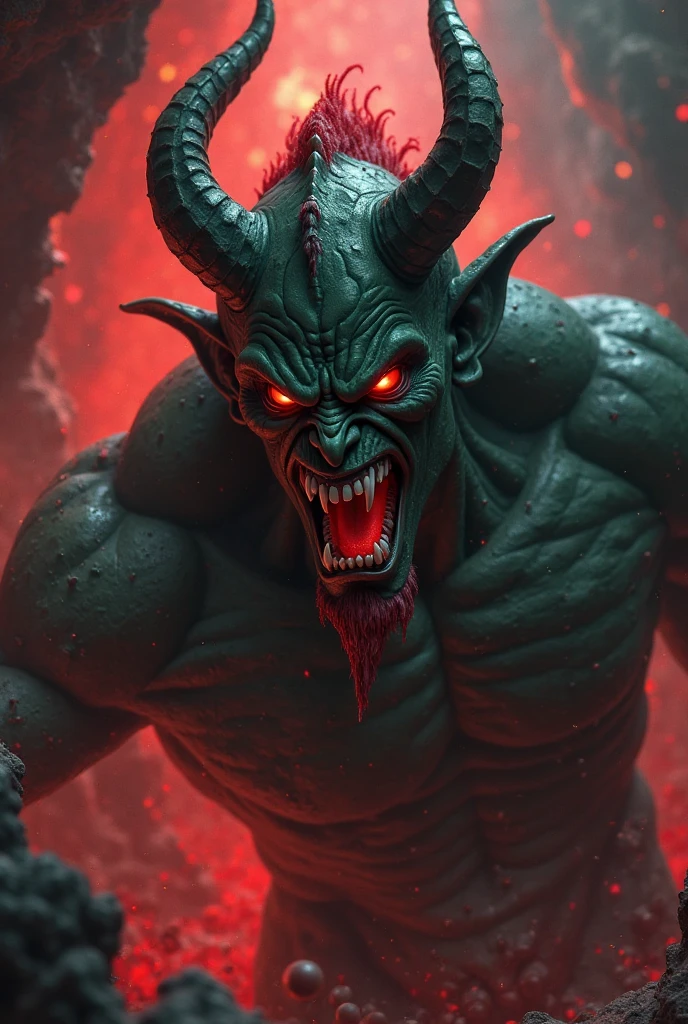 The demons,chies,ogre,cannibalism,red colored skin,Thin,Tearing