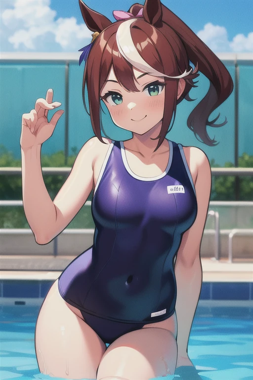 best quality, insanely detailed, nino nakano, breasts, blush, looking at viewer, cheerful eyes, arousal, long sleeve leotard, highleg leotard, athletic leotard, tight leotard, pussy, full body, spread legs, masturbation, nsfw, roof top background, airwalking, pussy line