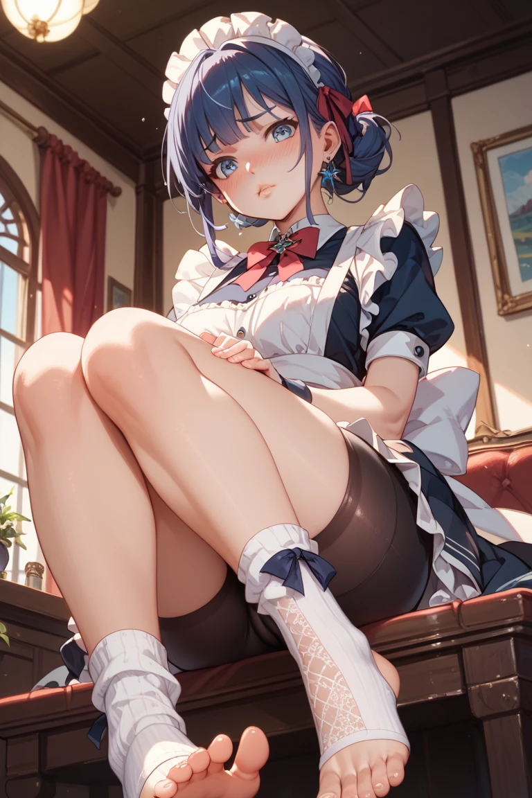 beautiful detailed girl, very detailed目と顔, detailed and beautiful eyes, That's ridiculous, incredibly ridiculous, huge file size, super detailed, High resolution, very detailed, highest quality, masterpiece, ((Japanese girls' high school uniform)), An illustration, very detailed, tk-char, Unite, 8k wallpaper, wonderful, finely, masterpiece, highest quality, very detailedティッカーユニフォーム 8K 壁紙, light shines on your face、movie lighting、16 year old girl、((no panties))、((dynamic pose)))、(camel)、(half)、(pantyhose)、(sit with your knees bent and your legs crossed)),light blue hair、short hair、blue eyes、Againmu(Again:zero)