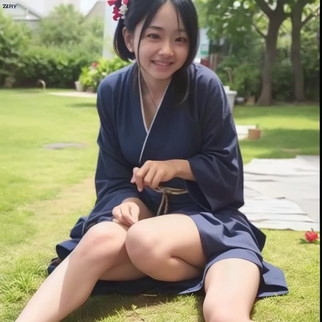 (8-year-old:1.5), Primary school students, (absurderes, 8K, 4K, masutepiece, hyper extreme detailed:1.2), Best Quality, Perfect Anatomy,Perfect face,Facing forward,High humidity,(独奏:1.2),(chubby:1.1), shortness of breath, High humidity, Steamy, blush, Black Hair, Hair ties, sunlight, hair band, smile, Outdoor, hair ornaments, summer, Strong sunlight, (Very short stature:1.4), (Twin tails:1.2),  (A young girl is looking at me and having sex:1.4), grin, half closed eyes, Confused eyes, Open your mouth ,(how does it:1.5), Drooling, (Outdoorのトイレ:1.6), (Peeing:1.6), Nude, (spread legs:1.8), necklace, choker, Fishnet tights, Branded bags, cosmetics, condom, (surrounded by a group of men:1.7), (Inserting a penis in cowgirl position:1.7), (A thin, see-through yukata:1.3)