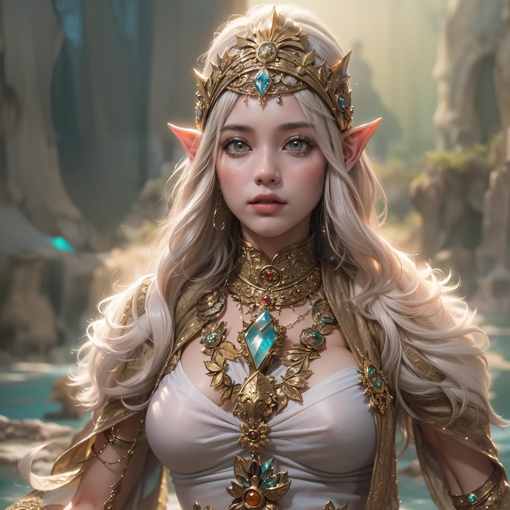 (Best quality, 4k, High-resolution, Masterpiece:1.2), Ultra-detailed, Realistic, Radiant lighting, Epoch Elves, Portraits, Fantastical colors, Fine art, Ethereal beings, Dreamlike, Whimsical creatures, Detailed facial features, Glowing eyes, Elven beauties, Ethereal glow, Mythical creatures, Harmonious composition, Dazzling colors, Stunning visual effects, Otherworldly appearance, Mesmerizing artistry,