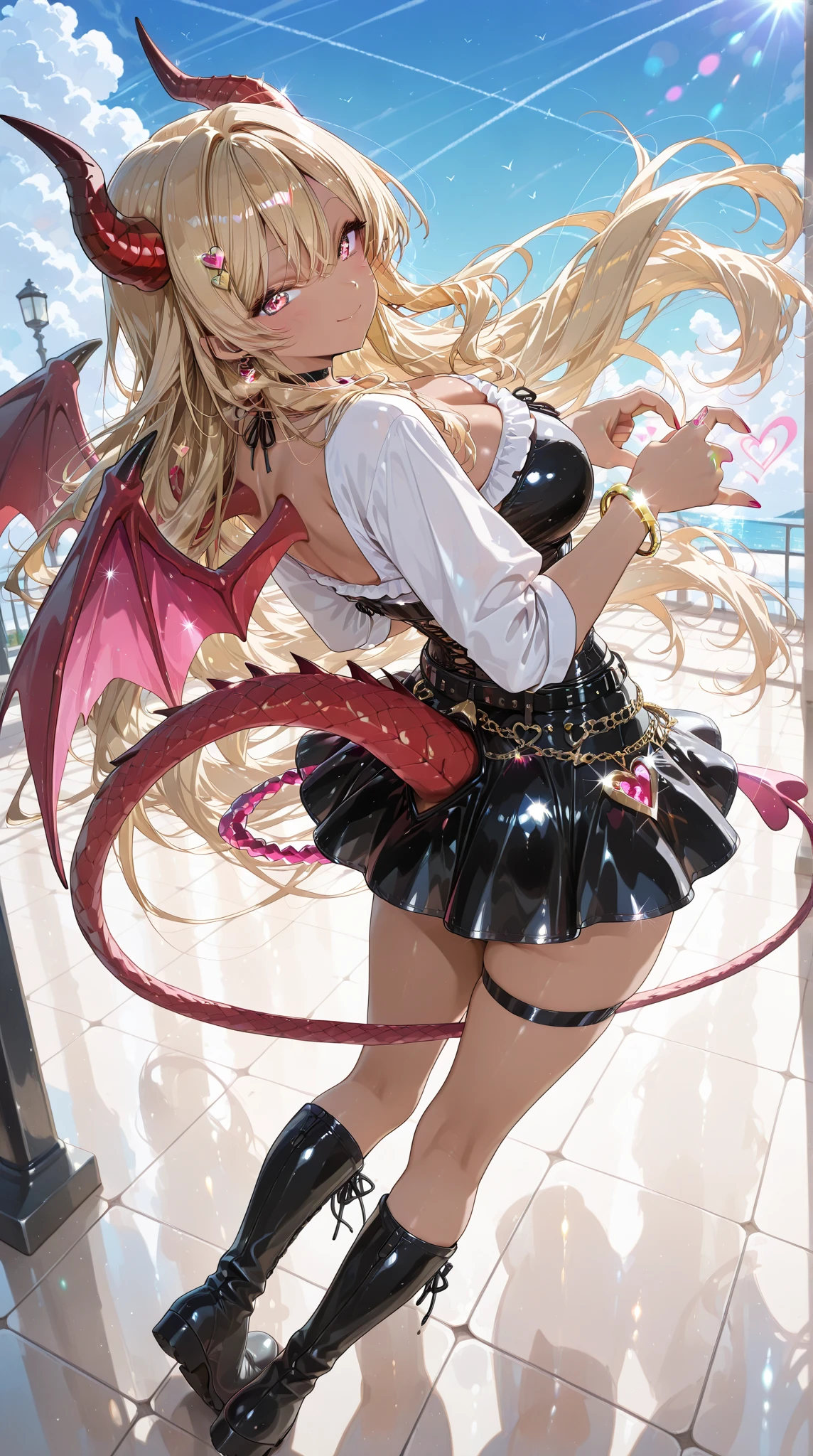 Score_9, score_8_up, 4k, 8k, detailed face, source_anime, smug vampire girl with small breasts, young girl, skimpy outfit, ass, pert ass, thick thighs, presenting ass, blonde hair, long hair, young slut, black gown,