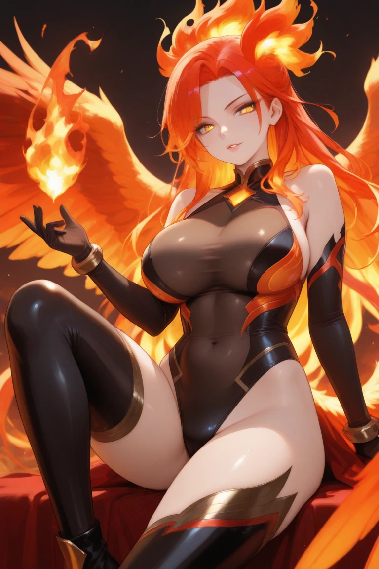 1girl, 18 year old female, Gudako, Fate Grand/Order, anime style, ultra realistic, high detail, sexy pose, sexy, beautiful, exposed skin, slender, skinny, exposed breast, medium breast, nipples, nude, nudity, absurdres, high res, ultrasharp, 8K, UHD, retina, masterpiece, accurate, anatomically correct, perfect anatomy, textured skin, super detail, high details, high quality, award winning, best quality, high res, looking at viewer, detailed eyes, four fingers and one thumb per hand, perfect hands, perfect finger, two arms only, no clothes, revealing, orange hair, orange eyes
