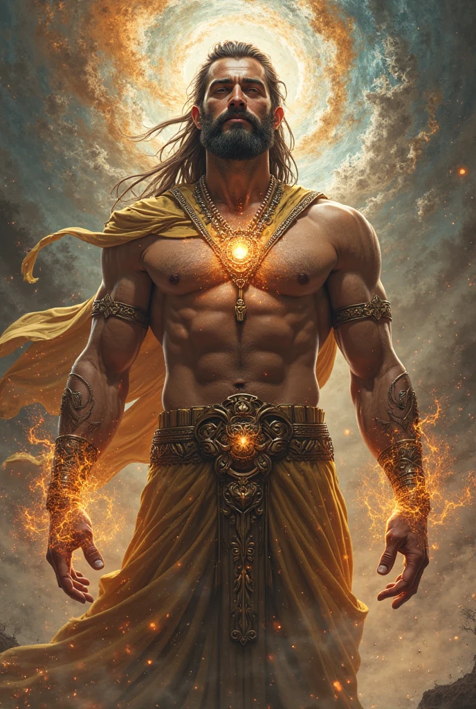 Create an original depiction of Hanuman Ji in a powerful and distinctive form that has not been seen before. Imagine Hanuman Ji with a majestic and dynamic pose, embodying a fusion of traditional strength and contemporary artistic elements. Incorporate elements such as:
A radiant aura or celestial energy surrounding him.
Unique, elaborate armor that combines ancient and futuristic designs.
An expressive face showing both serenity and immense strength.
A vibrant, otherworldly background that enhances his divine presence.
Incorporate elements of nature, like cosmic landscapes or mystical forests, to symbolize his connection to the universe.
Ensure the image reflects Hanuman Ji's legendary power and devotion while introducing an innovative visual style that sets it apart from existing depictions