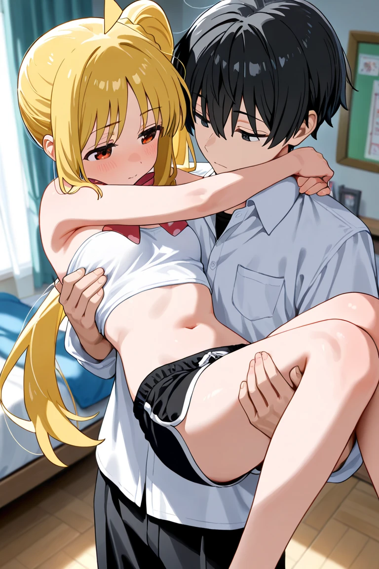 Two young adults having sexual relationships