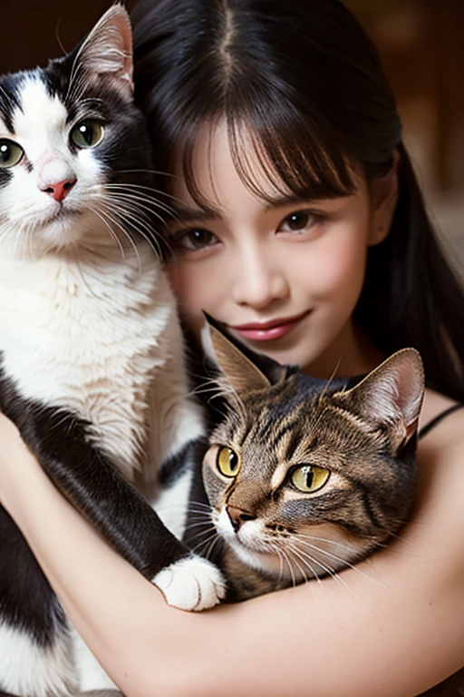 Three-haired cat cute